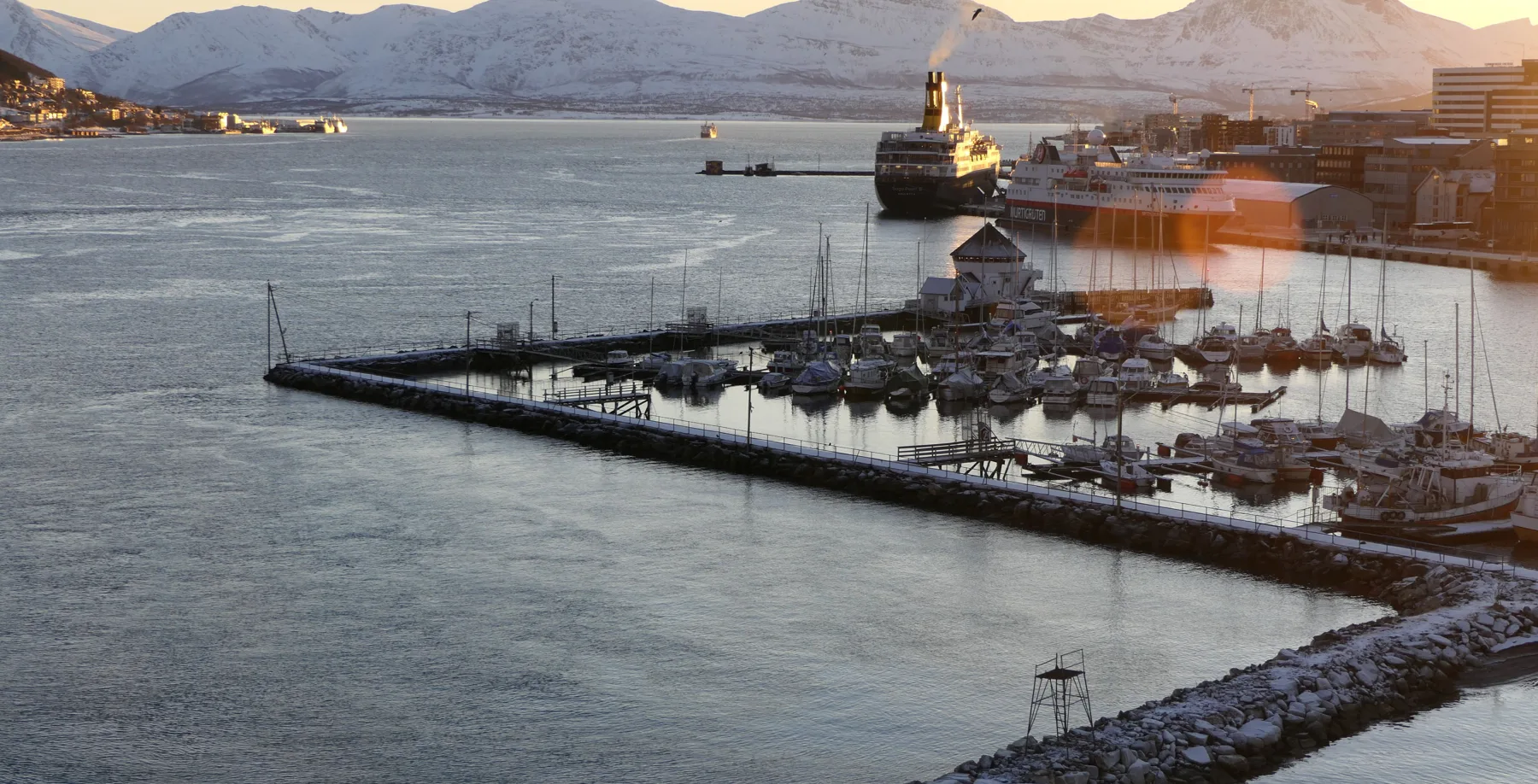 Tromsø waterfront and harbour